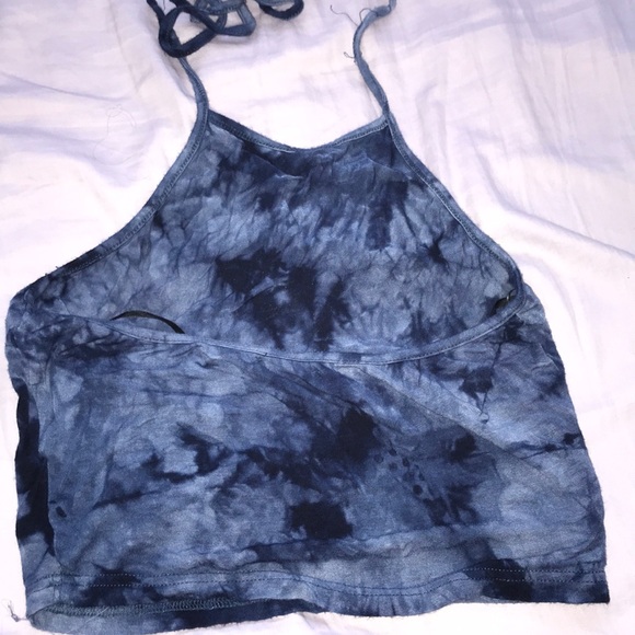 Blue tie crop top - Picture 2 of 3